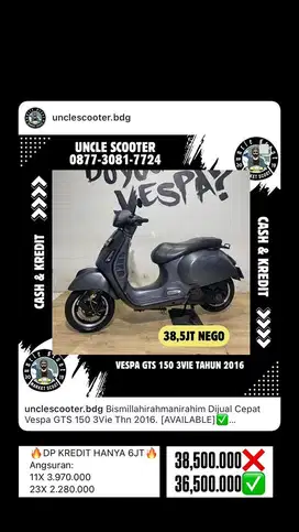 Vespa GTS 150 3Vie Thn 2016 Modif Cakep