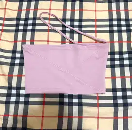Cross Crop Top Pink