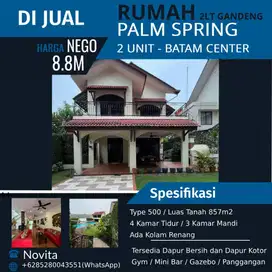 2 Unit Rumah Gandeng 2Lantai PALM SPRING Batam Centre.