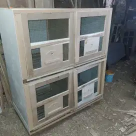 Kandang burung 60x60 persegi 4 pintu