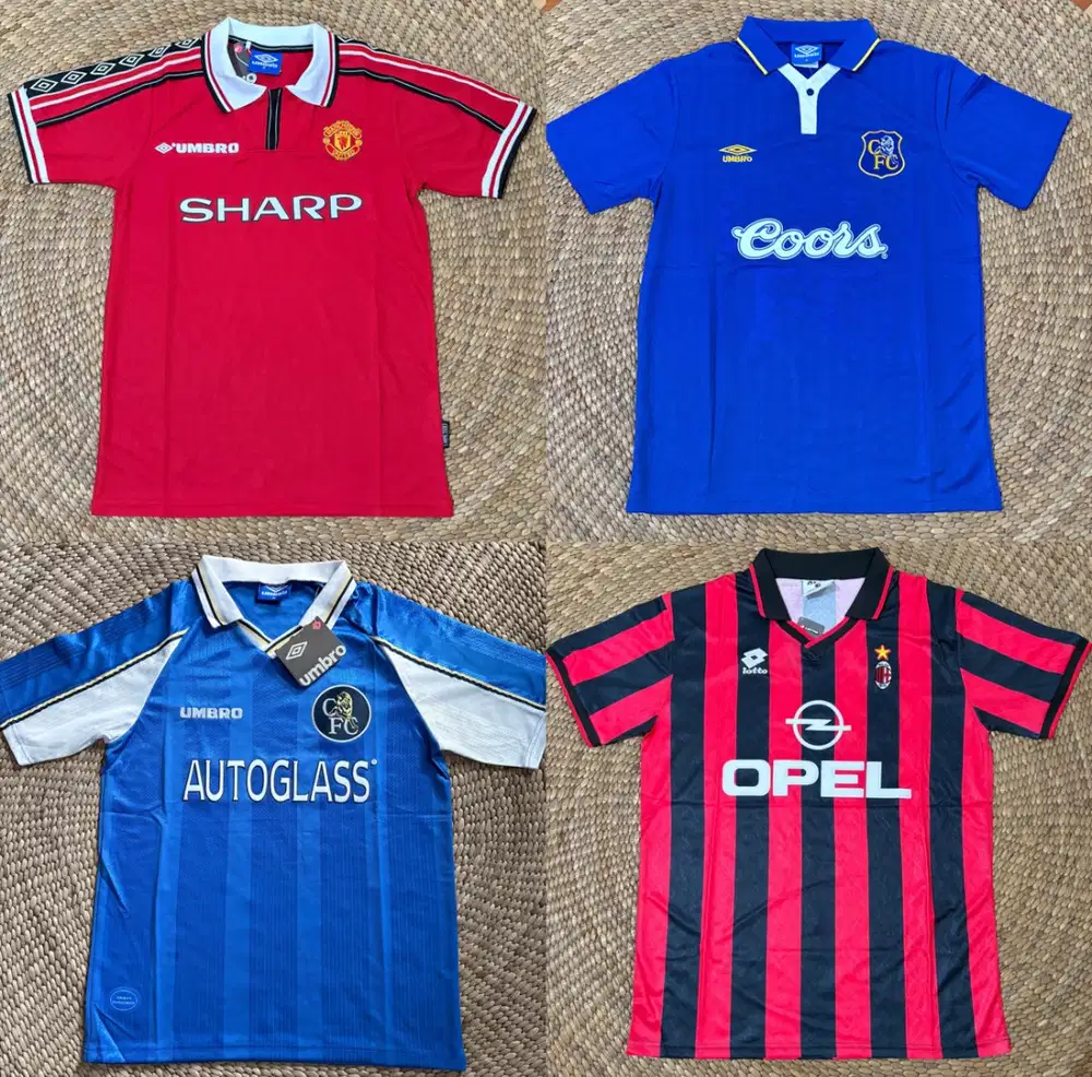 (NEW) JERSEY RETRO MANCHESTER UNITED CHELSEA AC MILAN