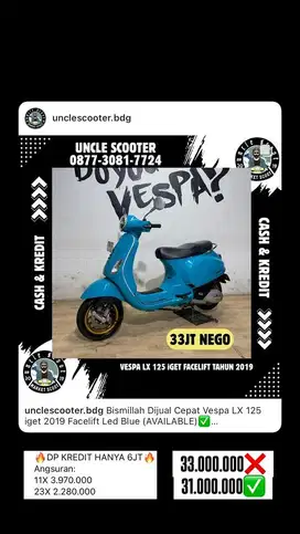 Vespa LX 125 iget 2019 Facelift Led Blue
