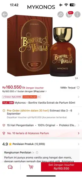 Jual Parfum Mykonos Bonfire
