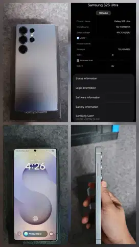 Samsung s25 ultra 12/256gb baru pakai 3 bulan. Garansi resmi
