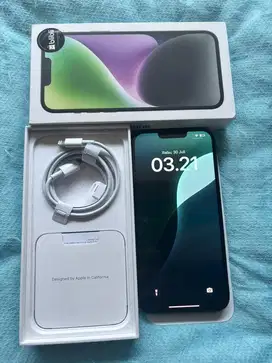 iPhone 14 Plus 128GB Midnight iBox BH 98% Garansi Okt 2025