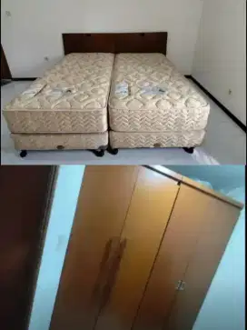Kasur king koil 100x200 mattress king koil+2 dipan+2 lemari pakaian