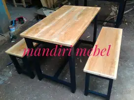 Set meja kursi panjang
