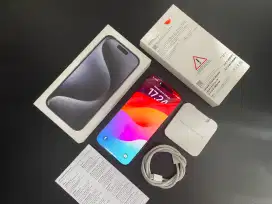 Apple Iphone 15 Pro 256GB Blue Titanium Ex ibox Mulus Lengkap bisa COD