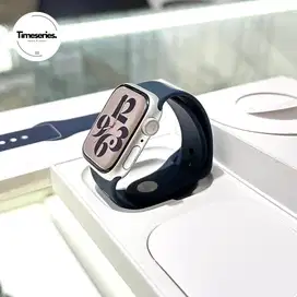 Apple Watch Series 9 41mm BH92% Garansi ON Silver Fullset Ori Mulus