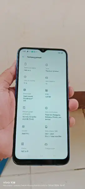 Realme 5i.  3/32. Pmkyan ja sma bcdor kurang mlus