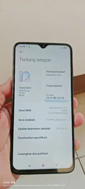 Redmi not. 8. Pro.  6/128. Gantian becdor ja lcd orian NFc