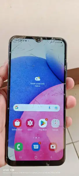 Samsung a03s.  4/64. Mnus retak camera dpan burem ga jdi sma fp of jga