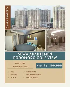 Sewa Apartemen Podomoro Golf View Tapos Depok Gunung Putri bogor