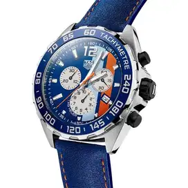 Tag Heuer Formula 1 Chronograph Multicolor Dial Blue Leather Strap 88