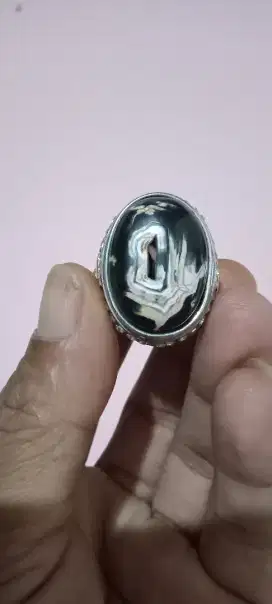 Batu akik motif angka 1