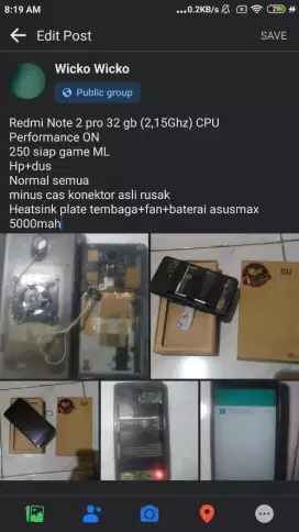 Xiaomi Redmi Note 2 pro 32 gb, STB Advance