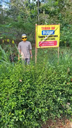 Dijual tanah tanpa perantara luas 1029 m²