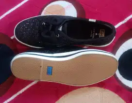 Like new Keds kate spade glitter black