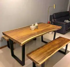 Meja makan trembesi kursi4