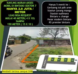 Kavking murah dekat stasiun dan gerbang tol