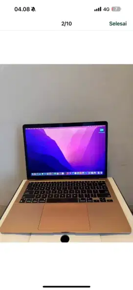 Macbook air M1 13 inch, warna gold
