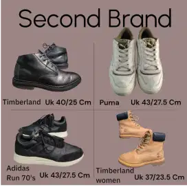 Sepatu brand second casual outdoor kulit