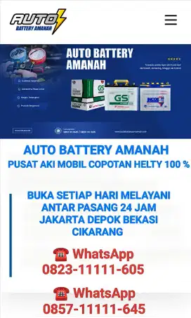 BERSPONSOR* Pusat aki mobil copotan helty 100 persen BUKA 24  JAM