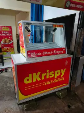 Di jual etalase+gerobak&frezzer bekas dagang ayam dcrispy
