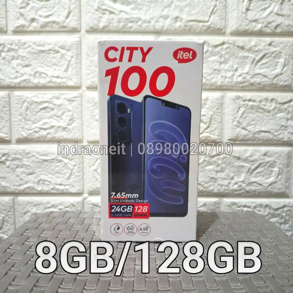 Itel City 100 8/128 Blue New BNIB No Repack Garansi Resmi Itel Infinix