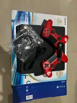 Jual ps 4 slim seri 22 fullset 500gb hdd luar 500gb udah ada game