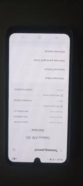 Hp Samsung A16 5G Ram8/256