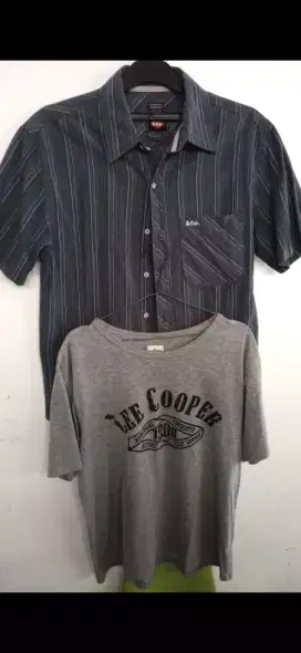 Jual borongan lee cooper kemeja dan kaos size L original authentic