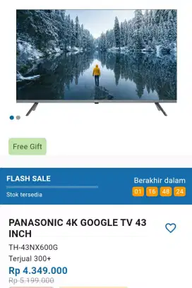 PANASONIC 4K GOOGLE TV 43 INCH