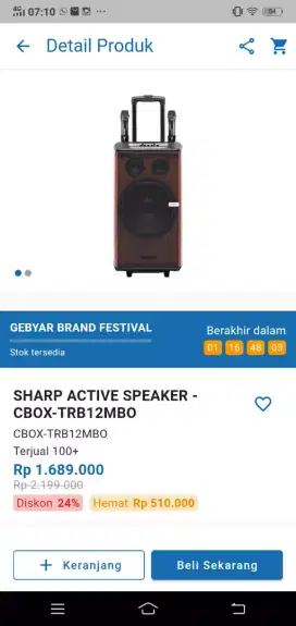 SHARP ACTIVE SPEAKER-CBOX TRB 12 MBO