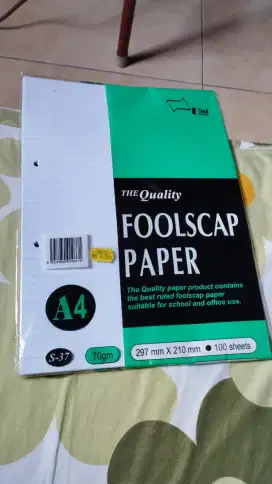 Kertas Binder Isi UNI Foolscap Paper A4 S-37 100 sheet