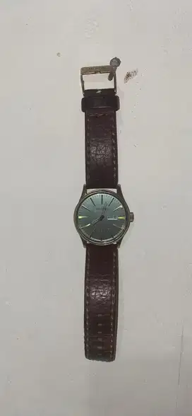 NIXON A1052223 SENTRY LEATHER BRASS GREEN CRYSTAL BROWN