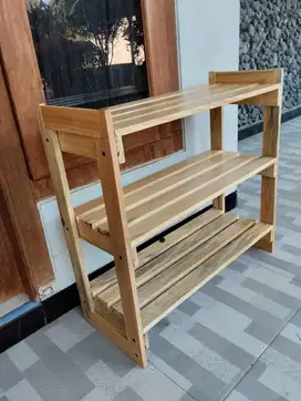 Rak sepatu kayu jati ukurang 80x140