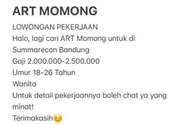 DIBUTUHKAN ART MOMONG!