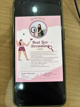 DIBUTUHKAN SEGERA HOST LIVE SHOPPING