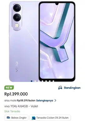 New vivo YO4s 8/64GB