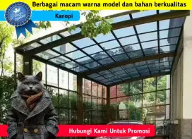 Kanopi Rangka Besi dan Stanles Carport Kantor Bank Ruko Model Terbaru