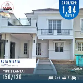 Dijual Rumah 2 Lantai Kota Wisata Cibubur. KT 3+1, KM 2, 120m². 1,84M