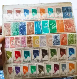 Satu paket perangko ir.sukarno 1965-1966