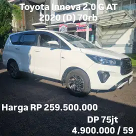 Antik KM 70rb.. Toyota Innova G AT 2020 (D)