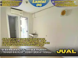 Dijual Cepat! 2BR Furnished SampingMall Sertifikat SHM DI Bassura City