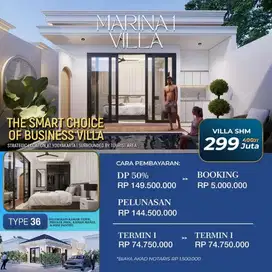 marina villa privat pool furnished lengkap