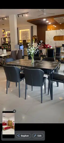 Meja makan murah kursi 6