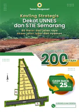 KAVLING TAMAN MANGUNSARI - Murah, Strategis, Deket Kampus UNNES