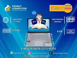 ASUS VIVOBOOK E1404FA AMD RYZEN 5 7520U SSD 512/8 GB-GARANSI RESMI JUN