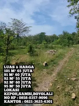 DI JUAL TANAH KAVLING DI KEPOH, SAMBI, BOYOLALI
